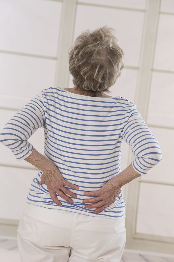 Lady with back pain